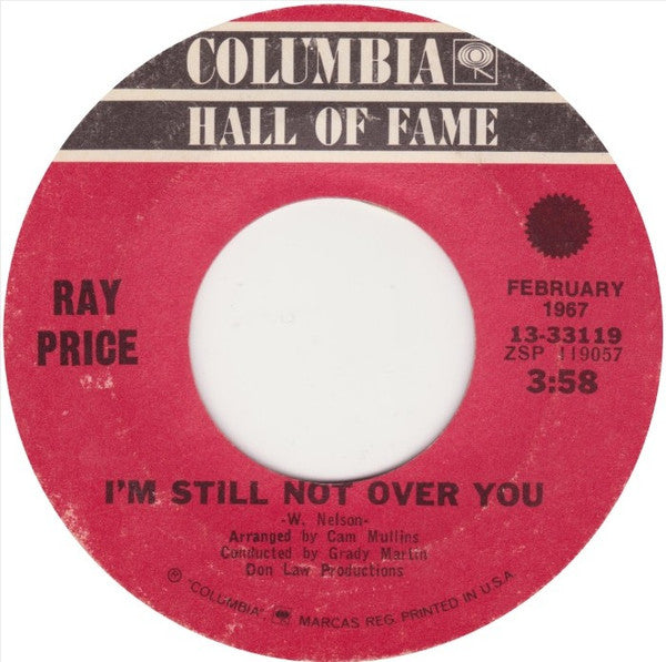 Ray Price : Danny Boy / I'm Still Not Over You (7", Single, RE)