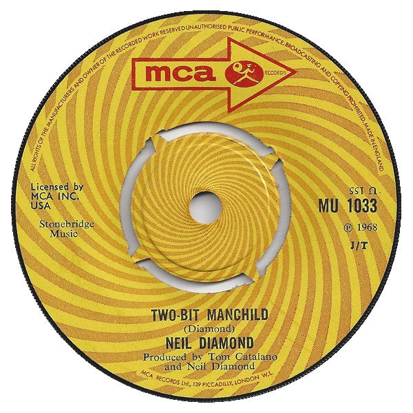 Neil Diamond : Two-Bit Manchild (7", Single)