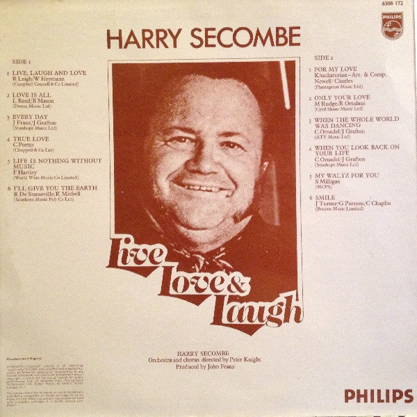 Harry Secombe : Live, Love & Laugh (LP, Album)