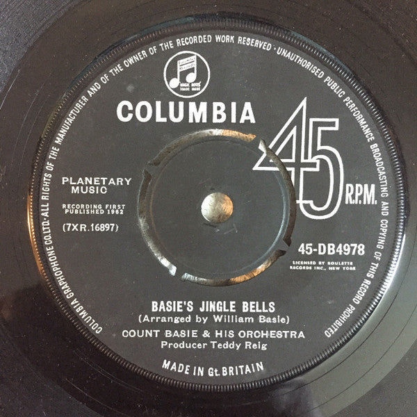Count Basie Orchestra : Lullaby of Birdland / Basie's Jingle Bells (7", Single)