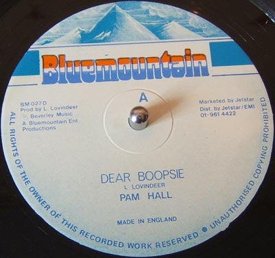 Pam Hall : Dear Boopsie (12")