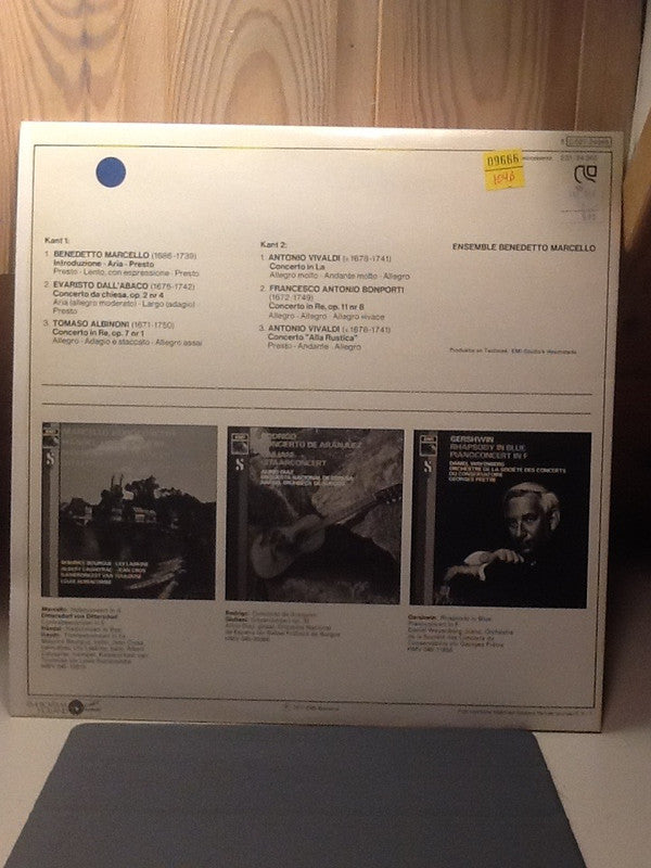 Ensemble Benedetto Marcello : Benedetto Marcello: Introduzione - Aria - Presto, Dall'abaco: Concerto Da Chiesa, Albinoni: Concerto In Re, Vivaldi: Concerto In La - Concerto " Alla Rustica", Bonporti: Concerto In Re (LP)