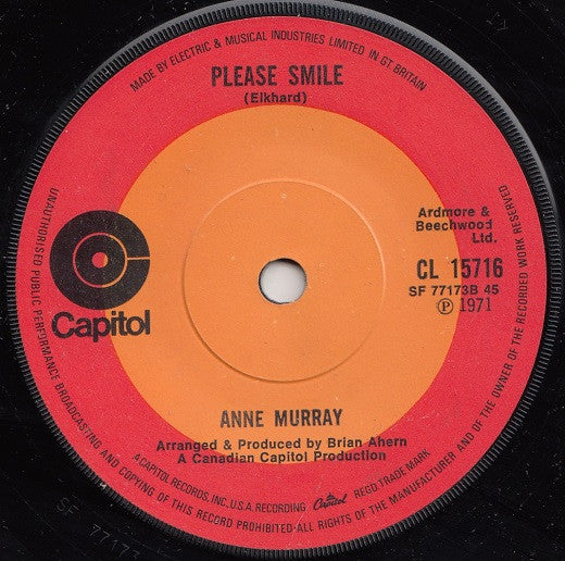 Anne Murray : Cotton Jenny (7", Single)