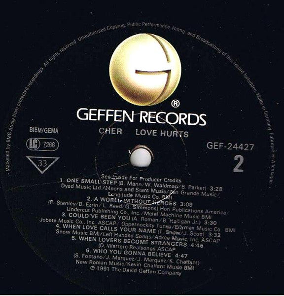 Cher : Love Hurts (LP, Album, RE)
