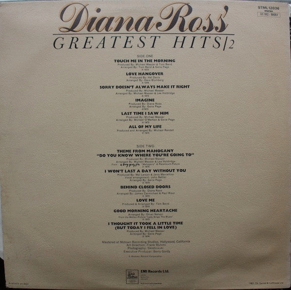 Diana Ross : Diana Ross' Greatest Hits / 2 (LP, Comp, Tex)