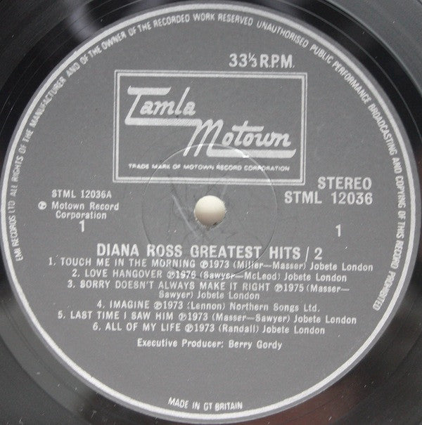 Diana Ross : Diana Ross' Greatest Hits / 2 (LP, Comp, Tex)