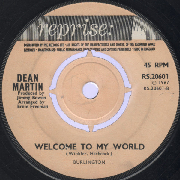 Dean Martin : In The Chapel In The Moonlight (7", Single)