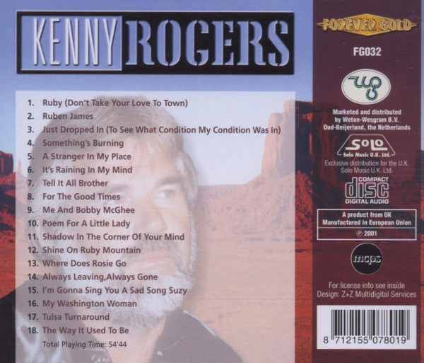 Kenny Rogers : Kenny Rogers (CD, Comp)