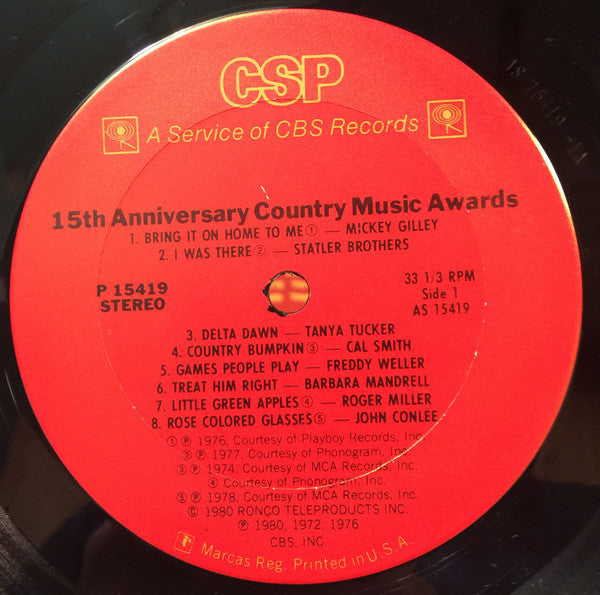 Various : 15th Anniversary Country Music Awards (LP, Comp)