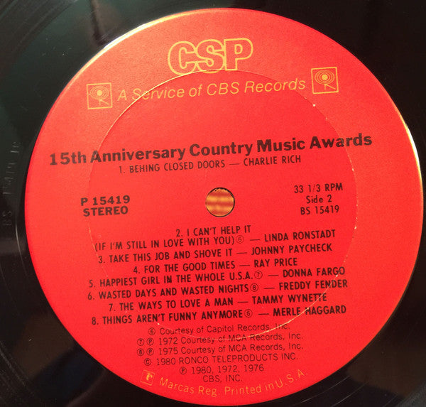 Various : 15th Anniversary Country Music Awards (LP, Comp)