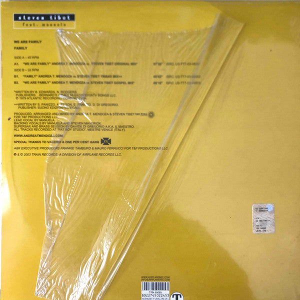 Steven Tibet feat. Manuela (2) : We Are Family (12")