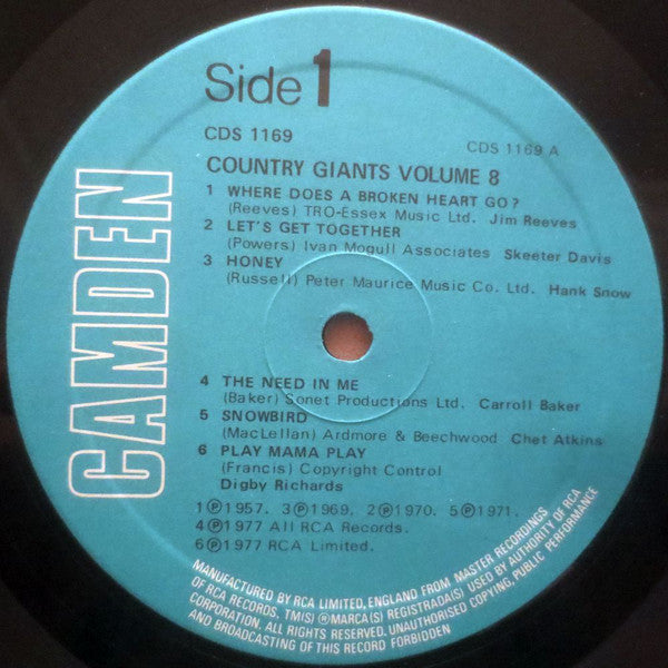 Various : Country Giants Vol. 8 (LP, Comp)
