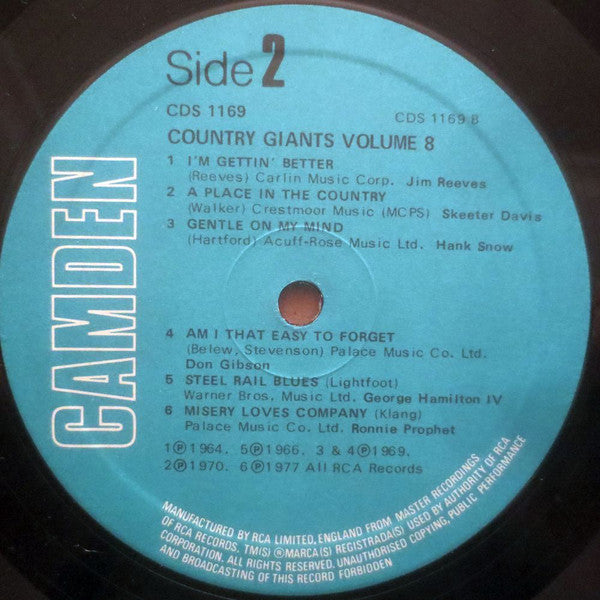 Various : Country Giants Vol. 8 (LP, Comp)