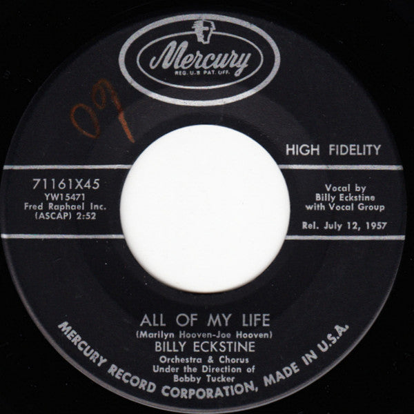 Billy Eckstine : All Of My Life / Poor Little Heart (7", Single)