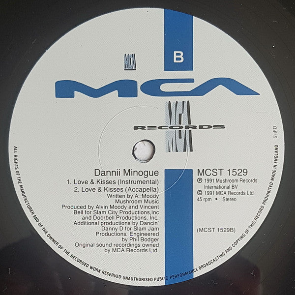 Dannii Minogue : Love And Kisses (12", Single)