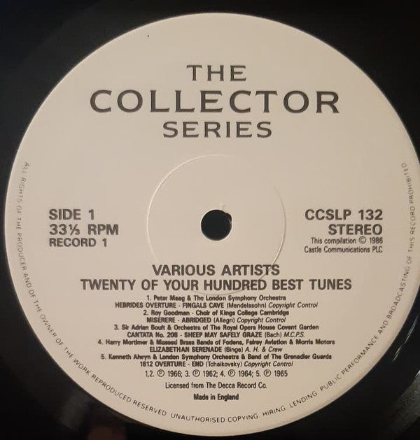 Various : 20 Of Your Hundred Best Tunes (2xLP, Comp)