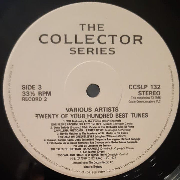 Various : 20 Of Your Hundred Best Tunes (2xLP, Comp)