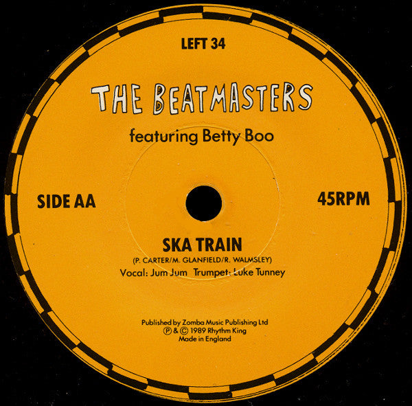 The Beatmasters Featuring Betty Boo : Hey DJ / I Can't Dance (To That Music You're Playing) / Ska Train (7", Single)
