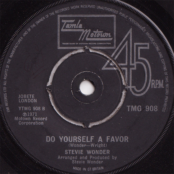 Stevie Wonder : Don't You Worry 'Bout A Thing (7", Single)