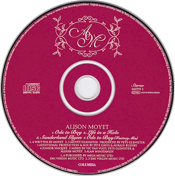 Alison Moyet : Ode To Boy (CD, Single)
