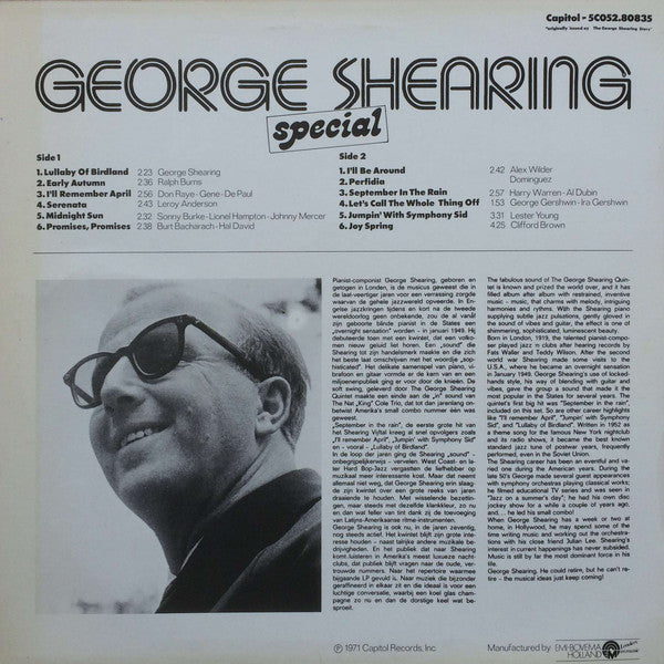 George Shearing : Special (LP, Comp)
