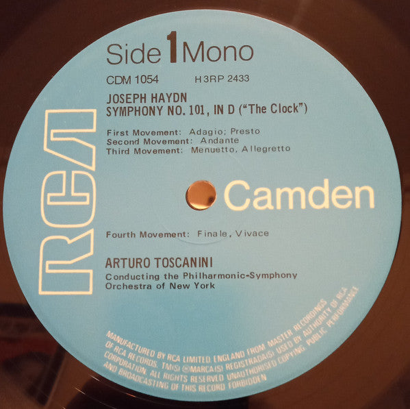 Arturo Toscanini Conducting Philharmonic-Symphony Orchestra Of New York : Dawn And Siegfried's Rhine Journey (From Götterdammerung); Symphony No. 101 In D ("The Clock"); Prelude To Acts 1 & 3 Of Lohengrin (LP, Comp, Mono, RE)