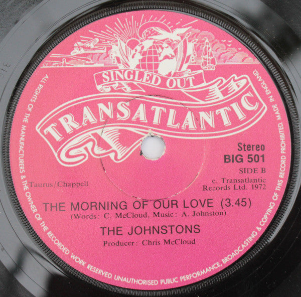 The Johnstons : Continental Trailways Bus (7", Single)