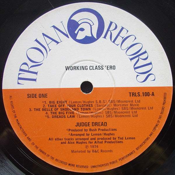 Judge Dread : Working Class 'Ero (LP, Album)
