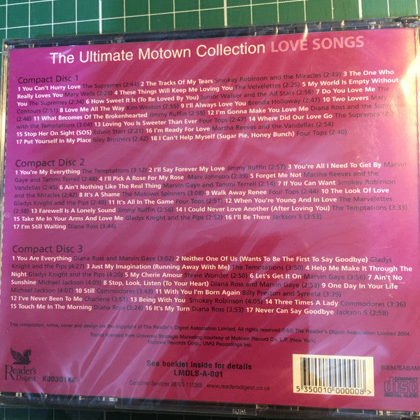 Various : The Ultimate Motown Collection: Love Songs (3xCD, Comp)