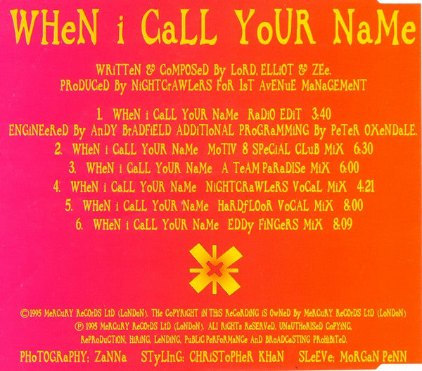Mary Kiani : When I Call Your Name (CD, Single)