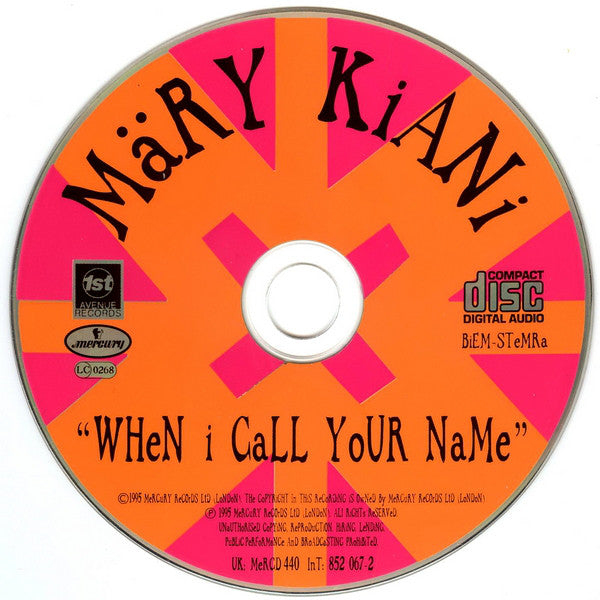 Mary Kiani : When I Call Your Name (CD, Single)