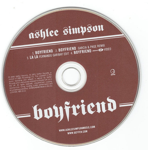 Ashlee Simpson : Boyfriend (CD, Maxi)