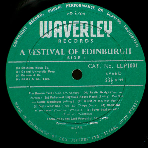 Various : A Festival Of Edinburgh (LP, Mono)