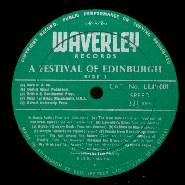 Various : A Festival Of Edinburgh (LP, Mono)