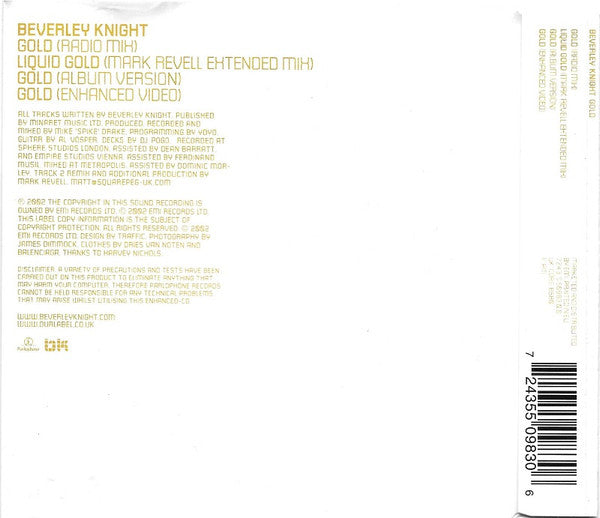 Beverley Knight : Gold (CD, Single, Enh, CD1)
