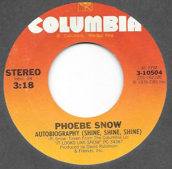Phoebe Snow : Teach Me Tonight (7", Single)