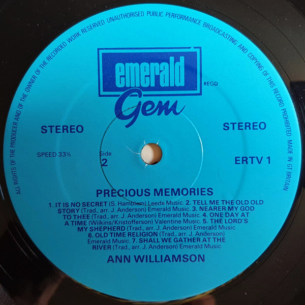 Ann Williamson : Precious Memories (LP, Album)