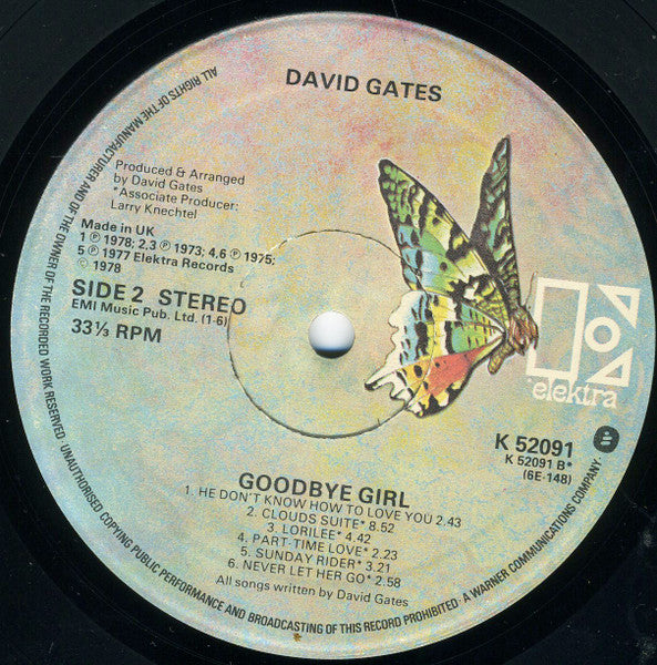 David Gates : Goodbye Girl (LP, Album)