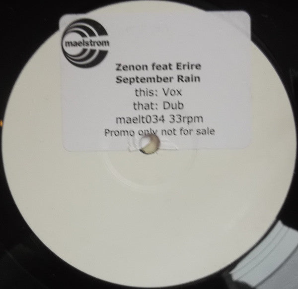 Zenon Ft. Erire : September Rain (Bobina Original Mixes) (12", Promo, W/Lbl)