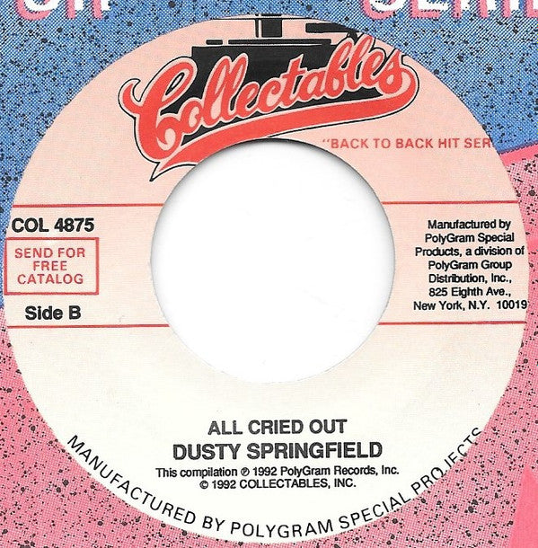 Dusty Springfield : Stay Awhile / All Cried Out (7", Single, RE)