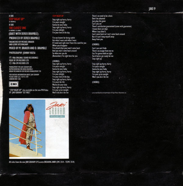 Jaki Graham : Step Right Up (7", Single, Sil)