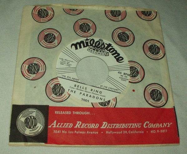 The Paradons : Bells Ring / Please Tell Me (7", Promo)