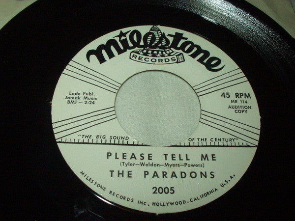 The Paradons : Bells Ring / Please Tell Me (7", Promo)