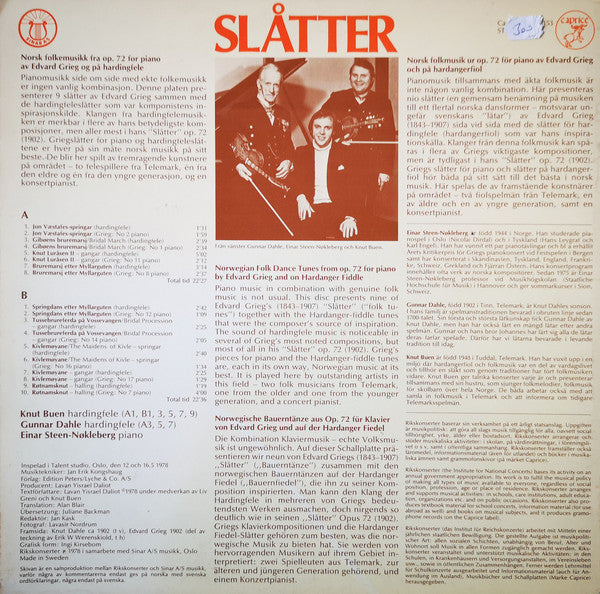 Knut Buen / Gunnar Dahle, Einar Steen-Nøkleberg : Slåtter (LP)