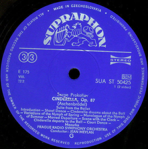 Sergei Prokofiev : Cinderella - Suite From The Ballet (LP, Album, RP)