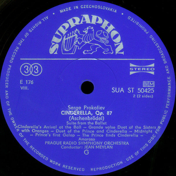 Sergei Prokofiev : Cinderella - Suite From The Ballet (LP, Album, RP)