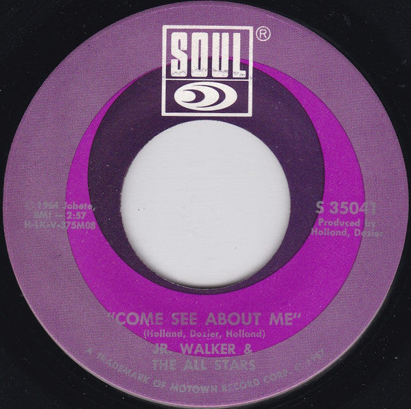 Junior Walker & The All Stars : Come See About Me / Sweet Soul (7", Single)