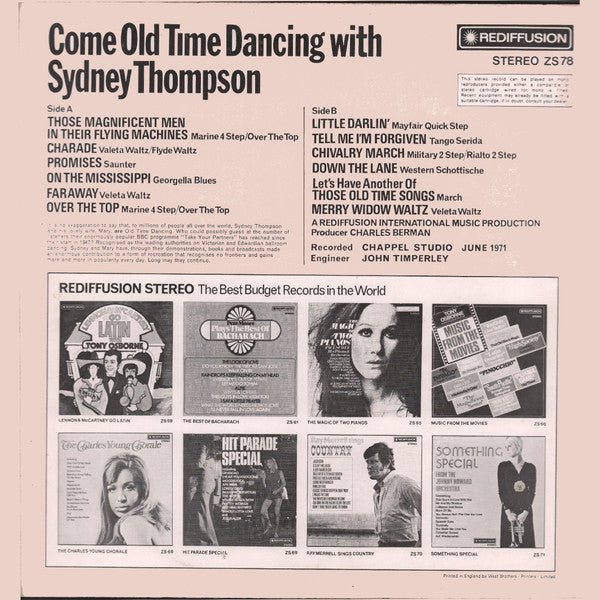Sydney Thompson : Come Old Time Dancing With Sydney Thompson (LP)