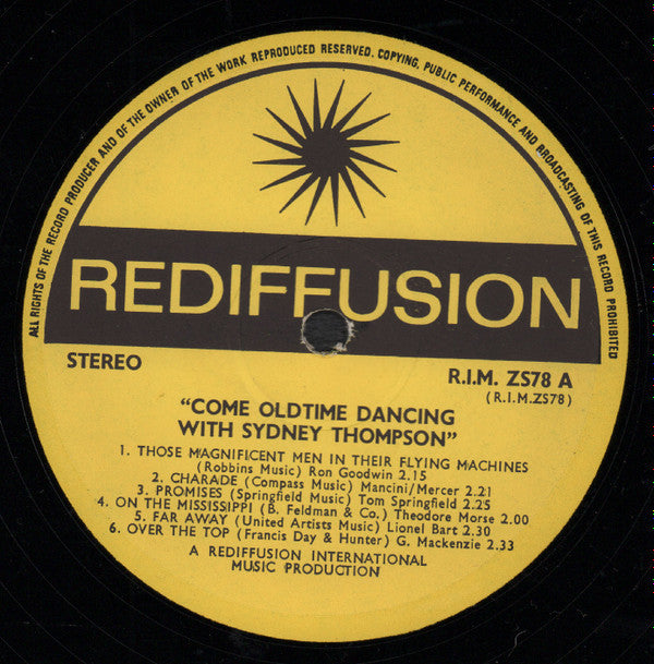 Sydney Thompson : Come Old Time Dancing With Sydney Thompson (LP)