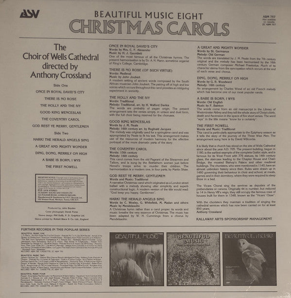 Wells Cathedral Choir Directed By Anthony Crossland : Christmas Carols (LP)